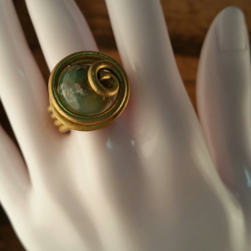 Copper wire ring.